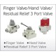 Finger Valve / Hand Valves / Residual Relief 3 Port Valve